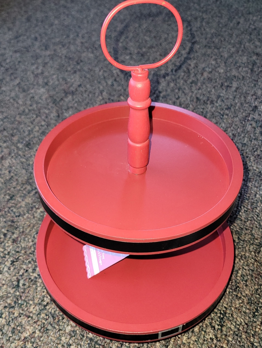 Two-Tier Red Serving Stand - Ashland